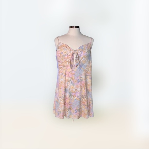 SO Dresses & Skirts - 🆕 SO Sz XXL Cream Floral Skinny Straps Skater Dress